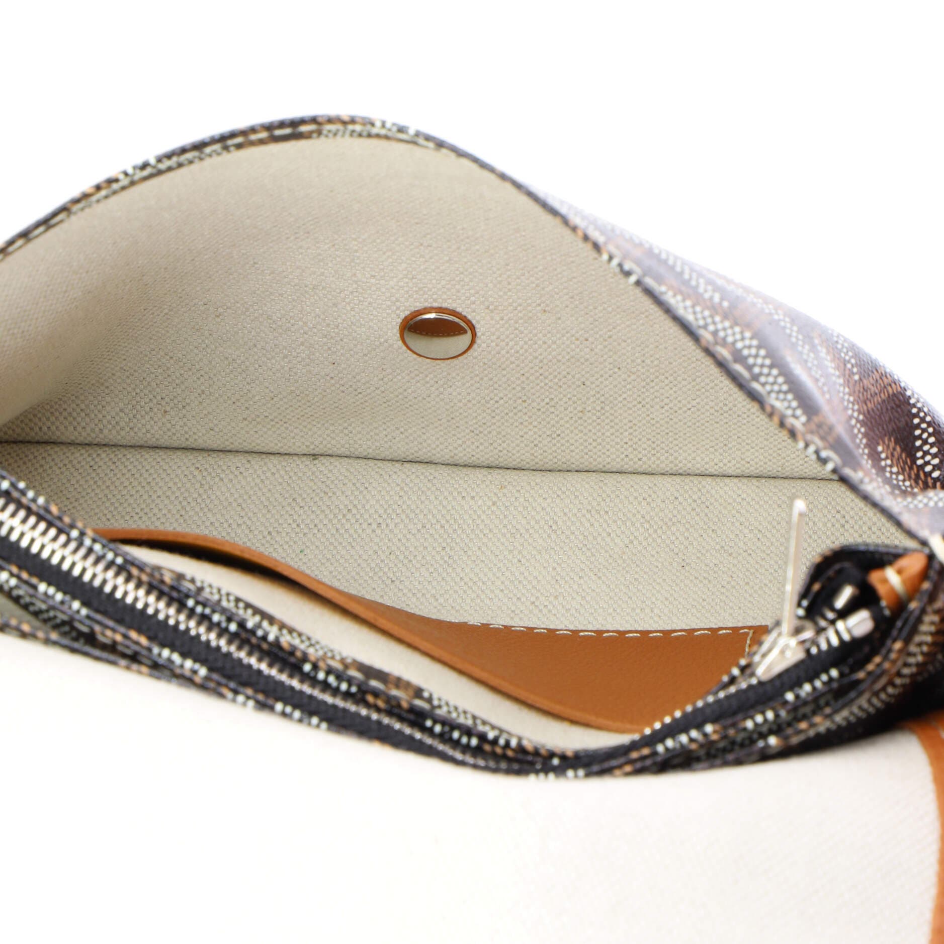 Pre-Owned Goyard Plumet Clutch Wallet Coated Canvas, Alternate, color, 