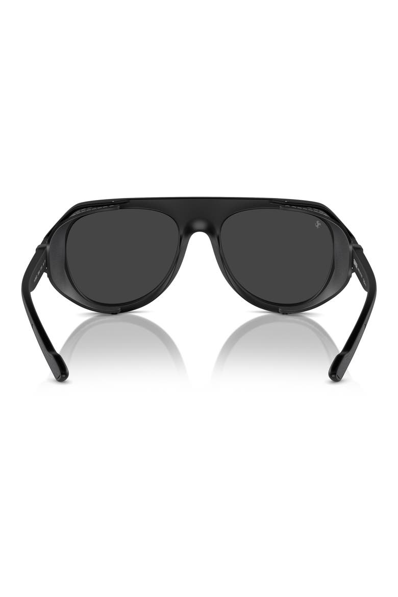 57mm Polarized Pilot Sunglasses, Alternate, color, MATTE BLACK / GREY POLAR