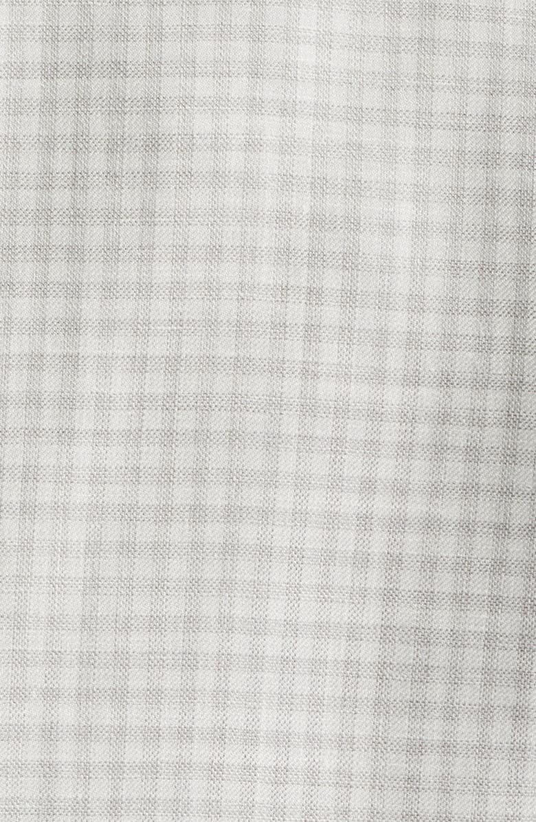 Peter Millar Montgomery Tailored Fit Gingham Check Wool & Silk Blend Sport Coat, Alternate, color, Gale Grey