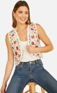 Yumi Folk Embroidered Cotton Waist Coat
