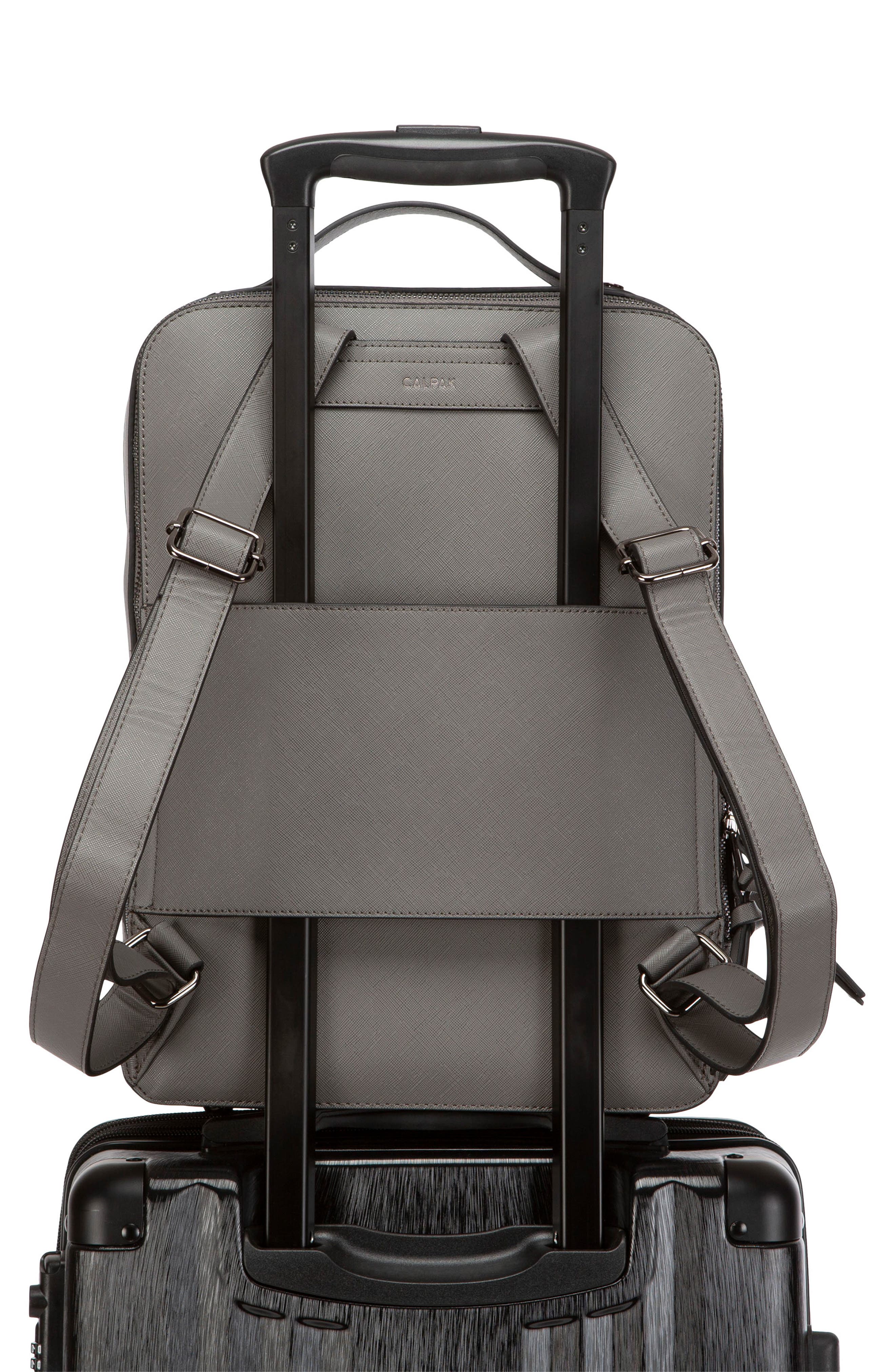 CALPAK Kaya Faux Leather Laptop Backpack, Alternate, color, 