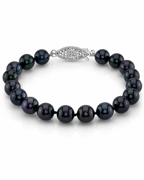 8.0-8.5mm Akoya Black Pearl Bracelet