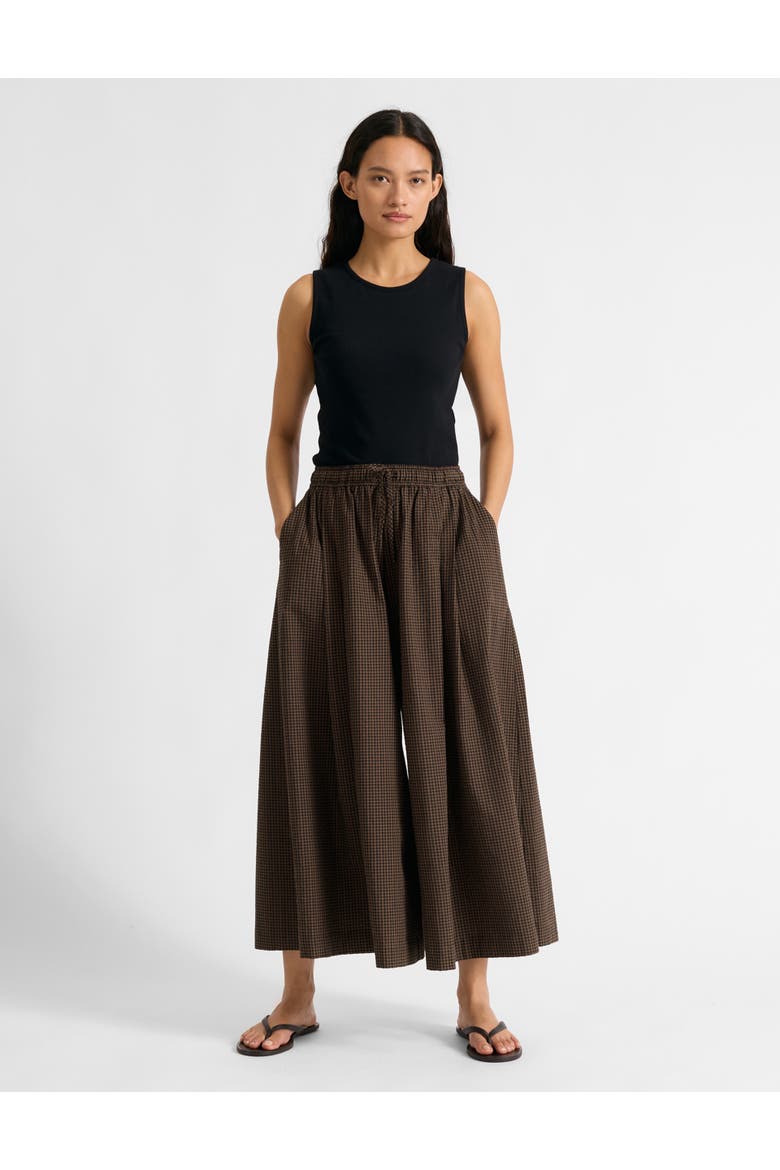 Gingham Culottes, Alternate, color, Chocolate