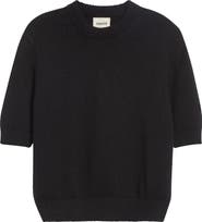 Khaite Davin Short Sleeve Cashmere Sweater