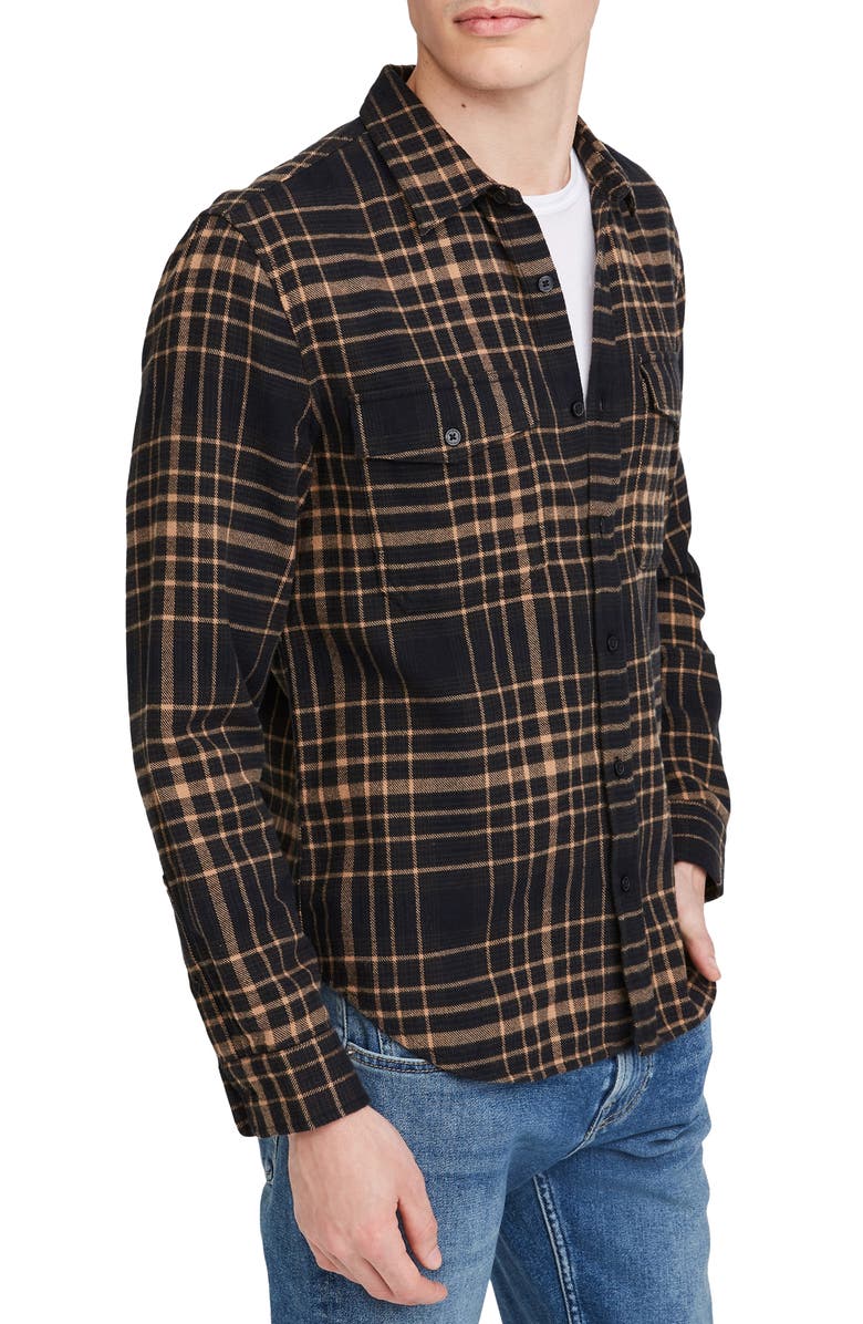 7 For All Mankind Double Pocket Plaid Cotton Button-Up Shirt, Alternate, color,