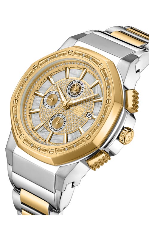 Jbw Saxon Diamond Two-tone Stainless Steel Watch, 44mm In Metallic