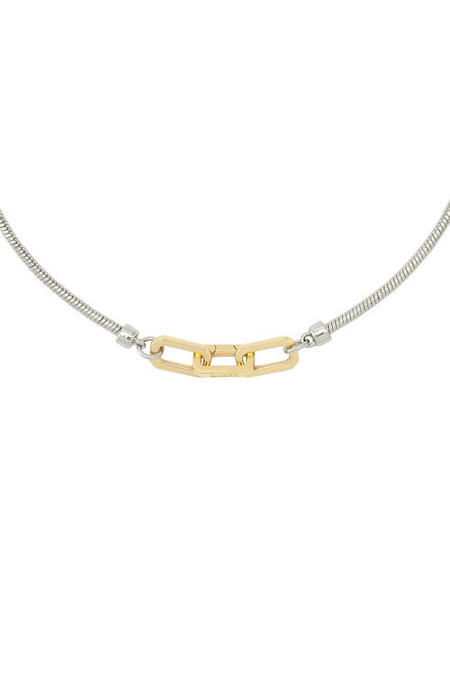 Allsaints Hex Link Snake Chain Collar Necklace In Multi