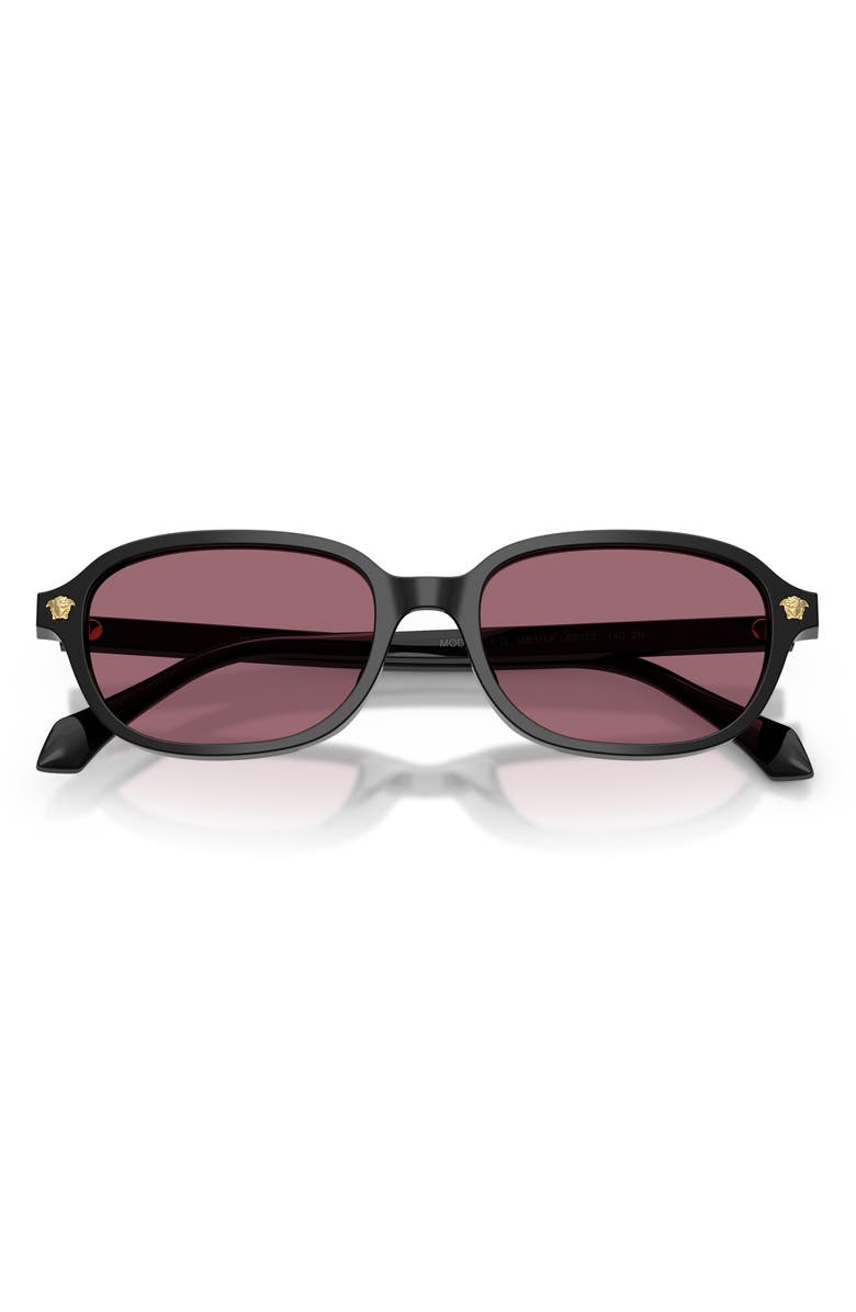 Versace 53mm Pillow Sunglasses, Alternate, color, Black / Violet