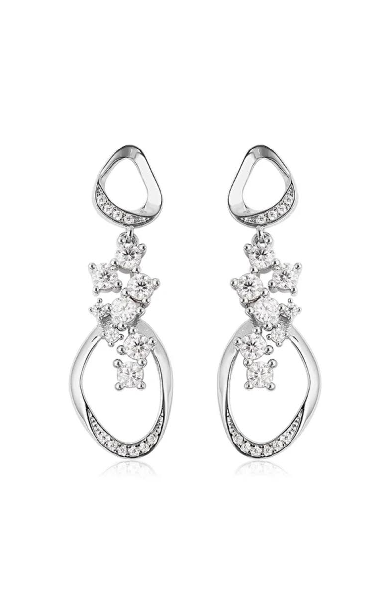 Lucy Quartermaine Volcan Earrings with White Topaz, Main, color, Sterling Silver