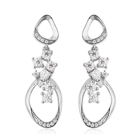 Volcan Earrings with White Topaz