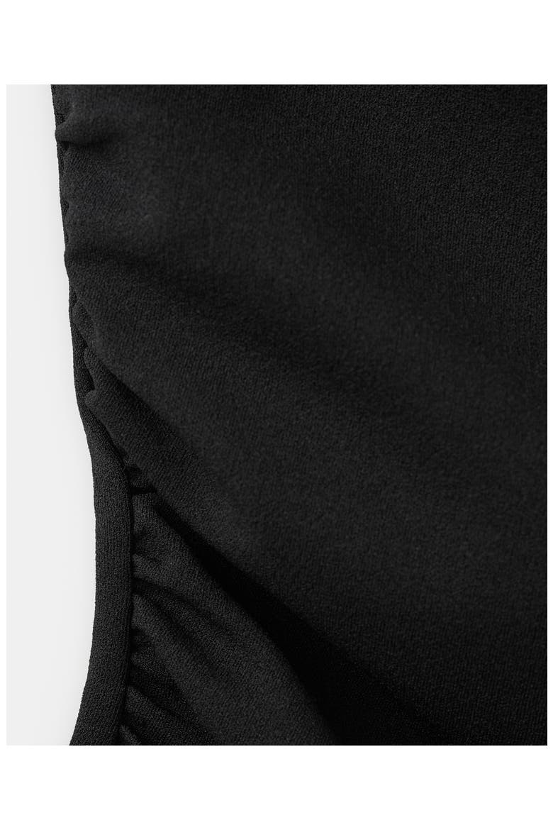 Asymmetric Ruched Top, Alternate, color, BLACK