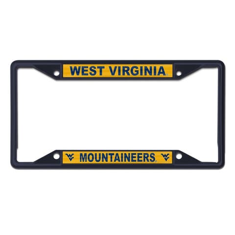 West Virginia Mountaineers Chrome Colored License Plate Frame