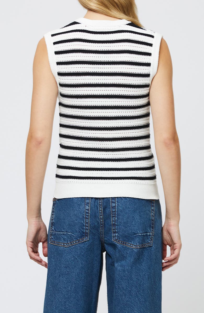 French Connection Lumi Mozart Open Stitch Sweater Vest, Alternate, color, Summer White