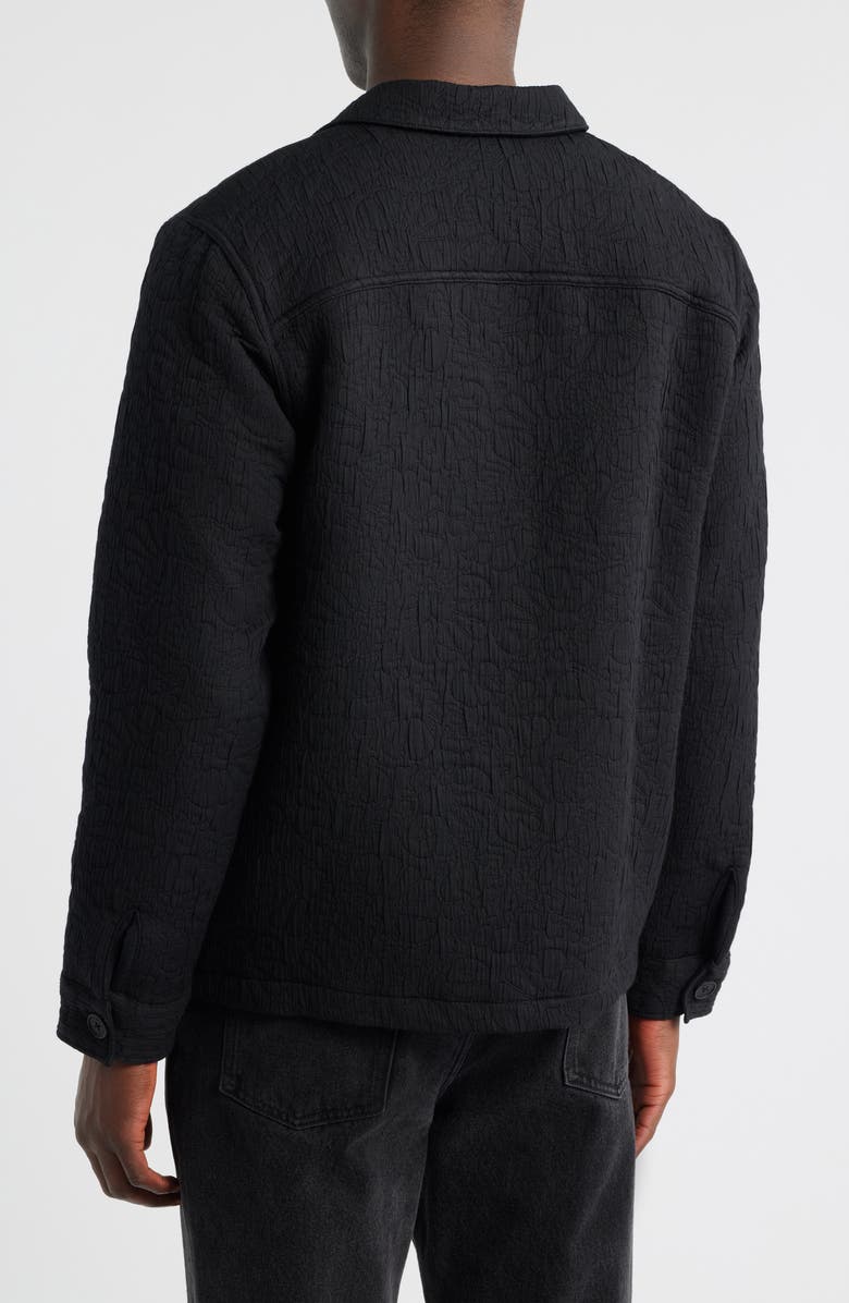 Wax London Rockley Quilted Overshirt, Alternate, color, Black