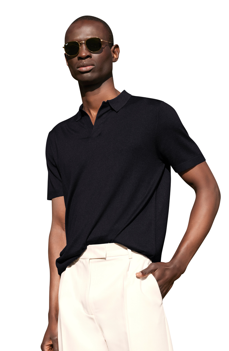 Italic Elliot Featherlight Short Sleeve Polo Shirt, Main, color, 