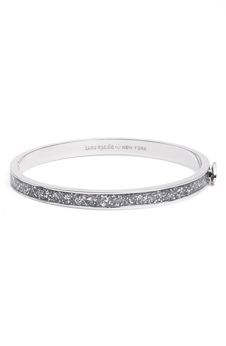 Kate Spade New York hinge glitter bangle, Main, color, 