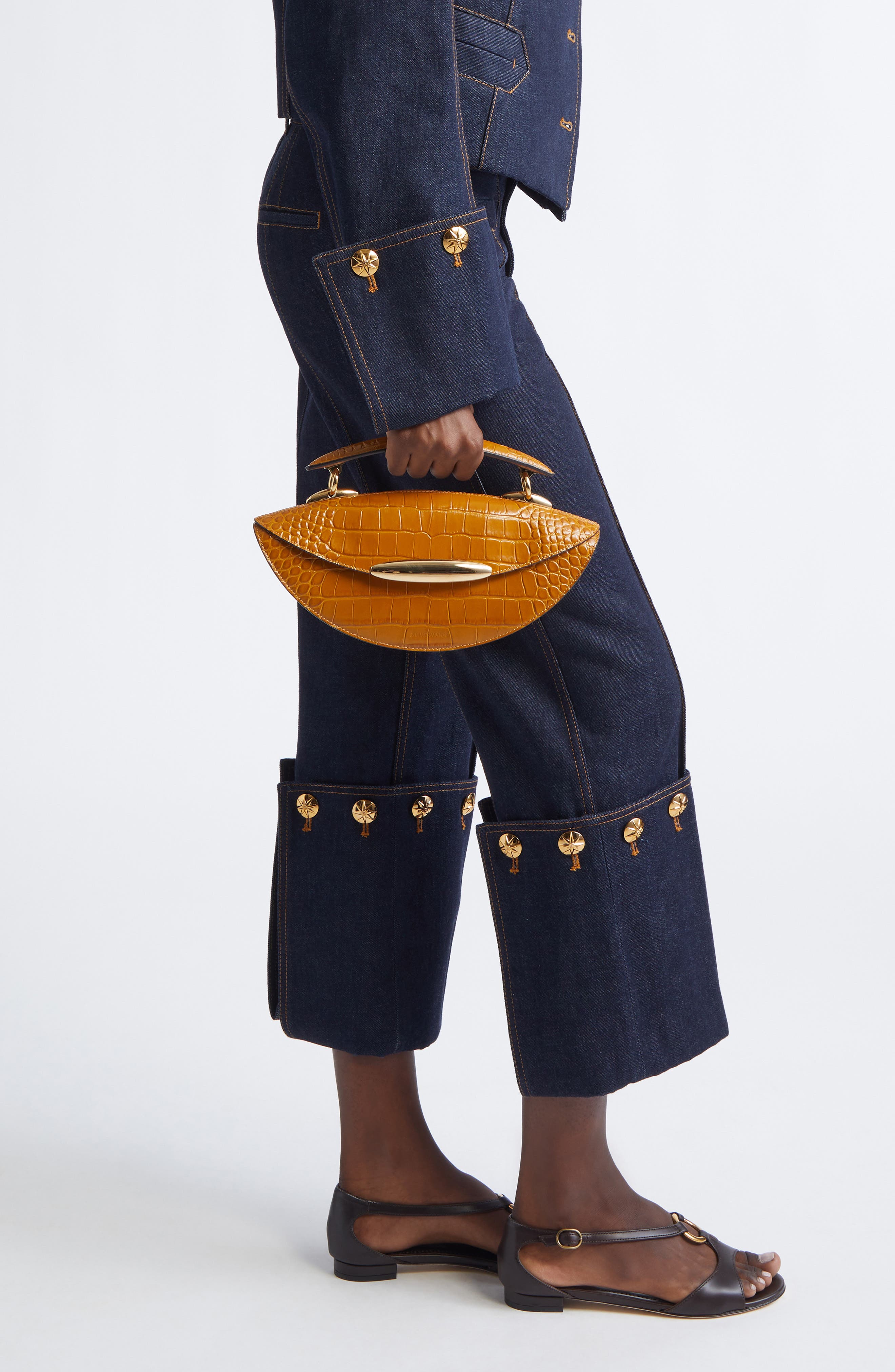 Zimmermann Wavelength Top Handle Bag, Alternate, color, Mustard