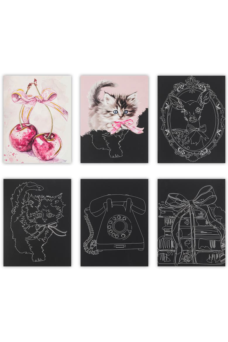 Scratch Art Paper Pad Pretty In Pink, Alternate, color, Multicolored