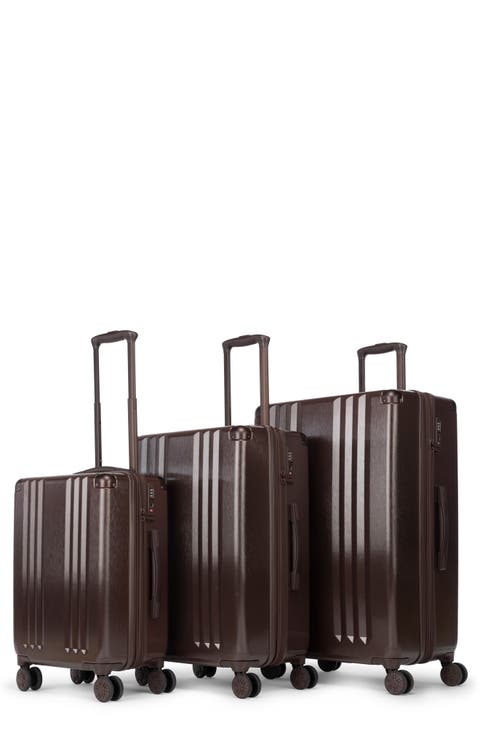 Ambeur 3-Piece Metallic Luggage Set