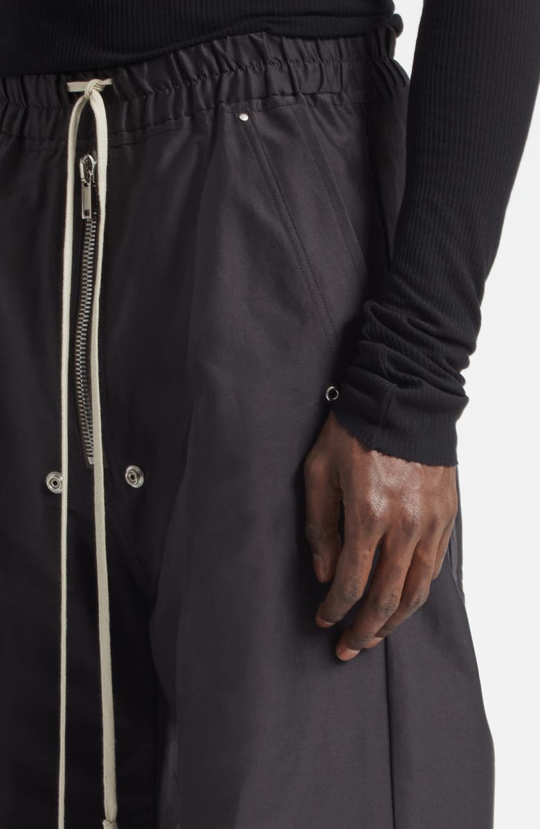 Rick Owens Bela Wide Leg Satin Pants, Alternate, color, Black