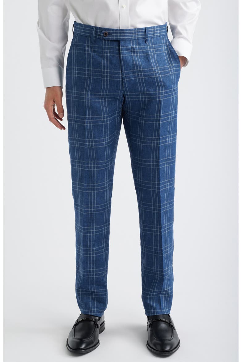Noah Linen Dress Pants, Main, color, BLUE