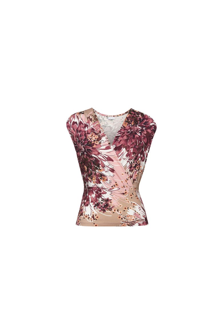 Wrap Look Top, Alternate, color, Taupe Berry
