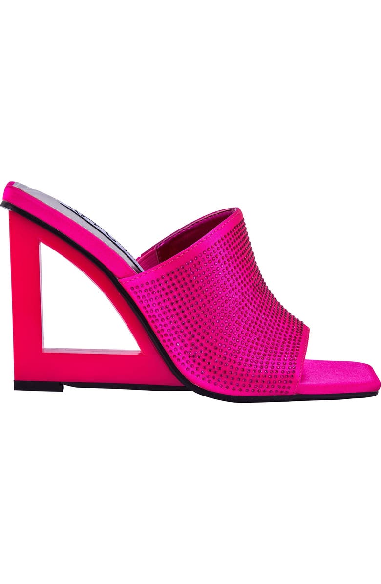 LADY COUTURE Rhinestone Wedge Slide Sandal, Alternate, color, Fuchsia
