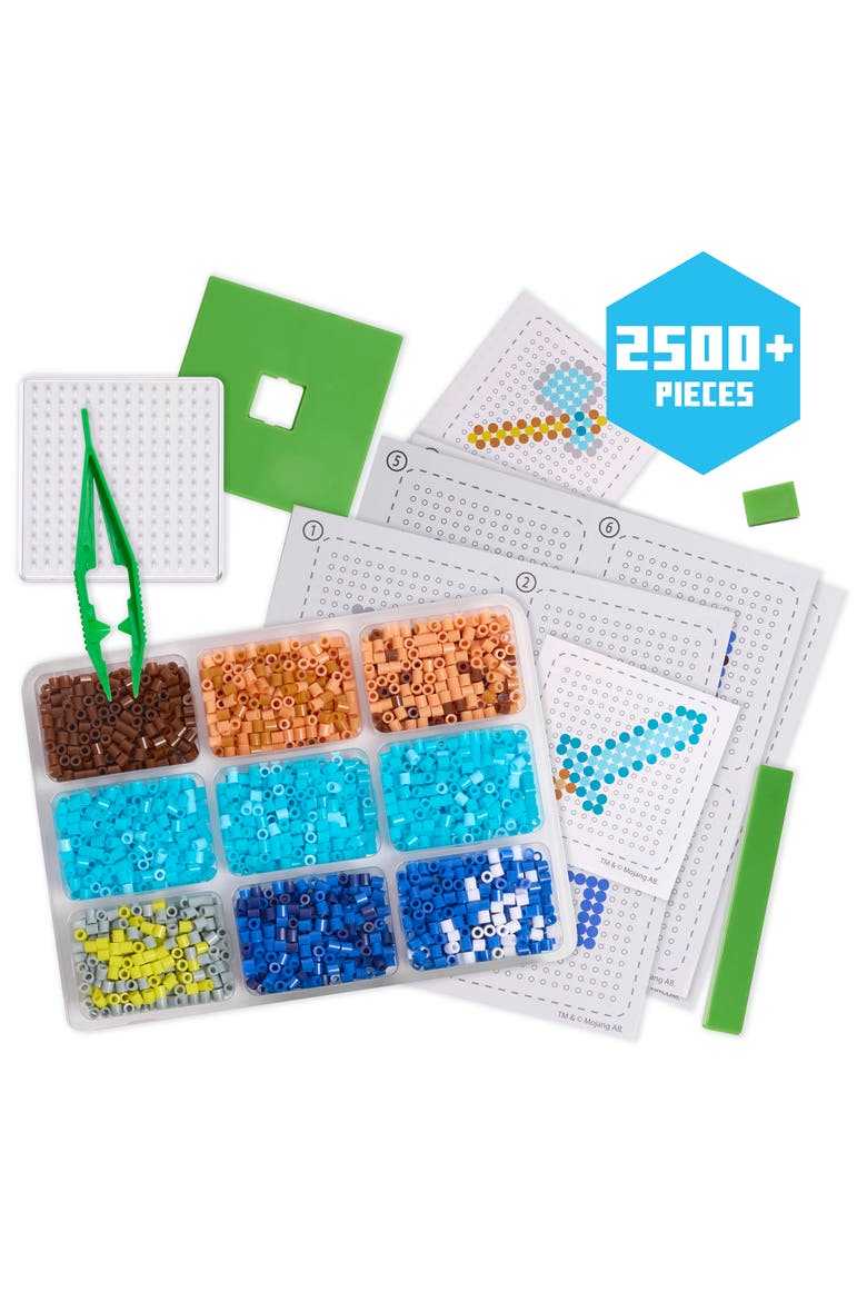 3D Pixel Creations Minecraft 2500 Beads Kit, Diy 3D Character Set, Alternate, color, Multicolored