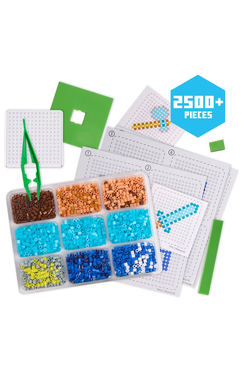 Tara Toy 3D Pixel Creations Minecraft 2500 Beads Kit, Diy 3D Character Set, Alternate, color, Multicolored