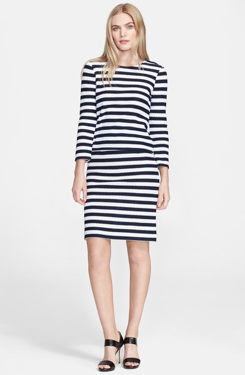 Diane von Furstenberg 'Walda' Stripe Knit Cotton Skirt, Alternate, color, 