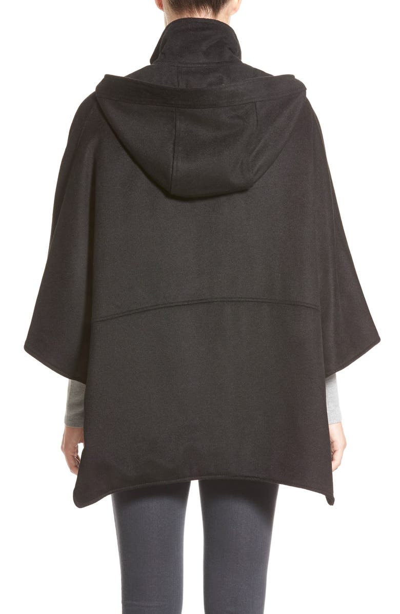 DKNY 'Blythe' Hooded Wool Blend Cape, Alternate, color,
