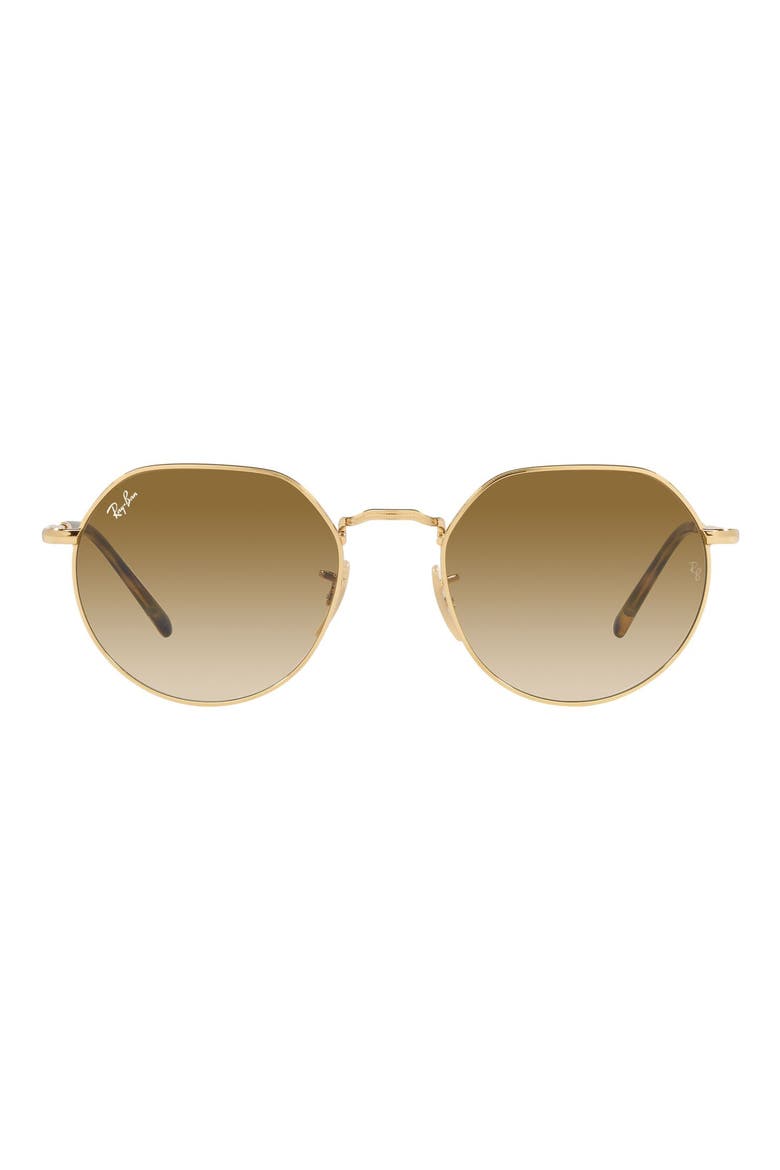 Jack 53mm Round Sunglasses, Main, color, ARISTA / CLEAR GRADIENT BROWN