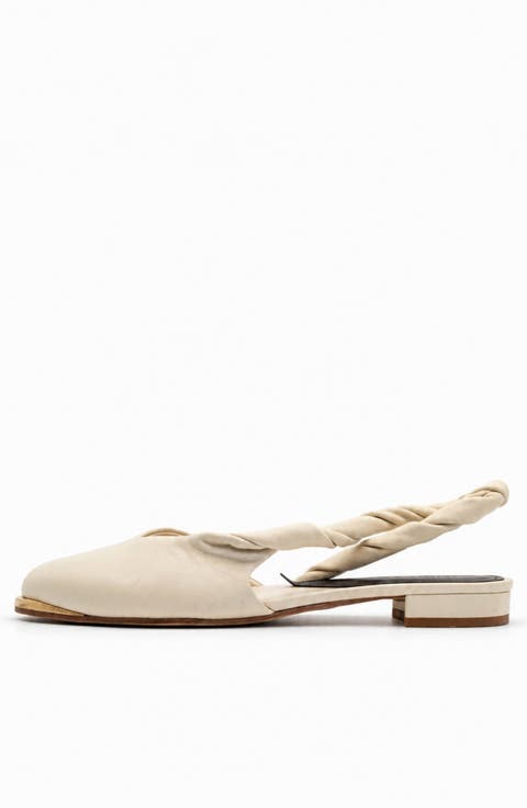 Sinead Pointed Slingback Mule Latte Cream