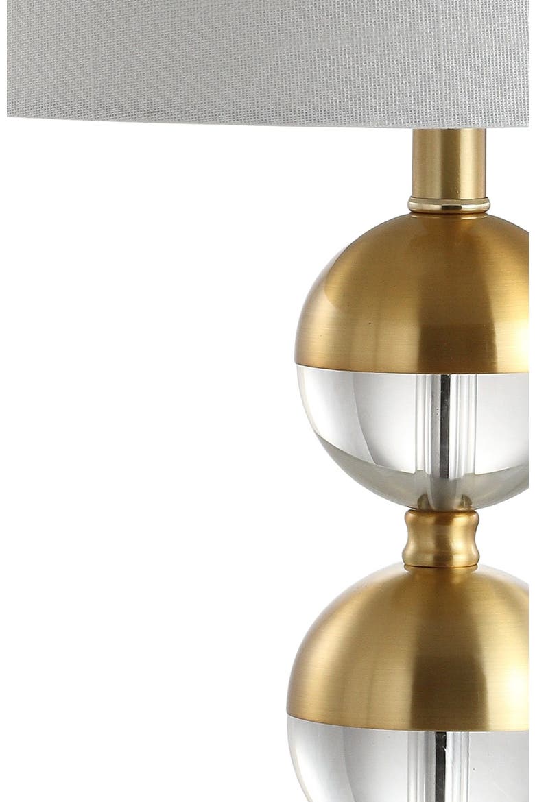 Jules 23" Crystal Mini LED Table Lamp, Brass, Alternate, color, Brass Gold/Clear