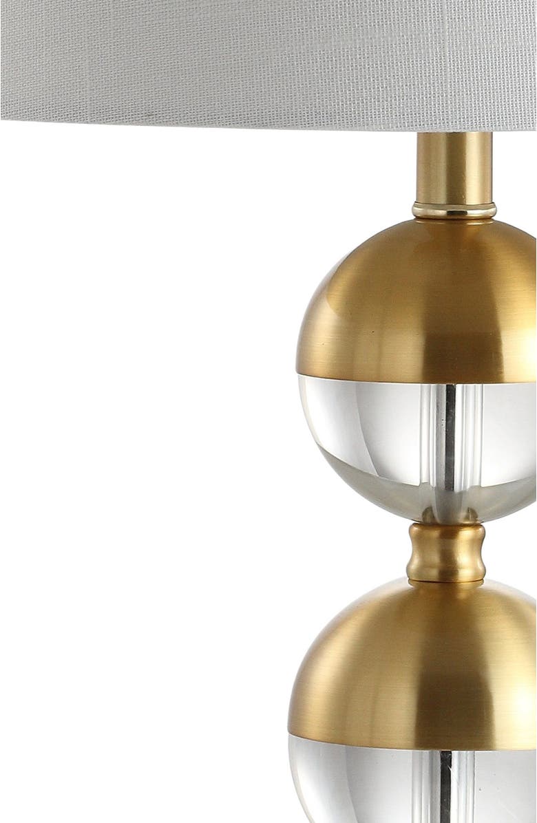 JONATHAN Y Jules 23" Crystal Mini LED Table Lamp, Brass, Alternate, color, Brass Gold/Clear