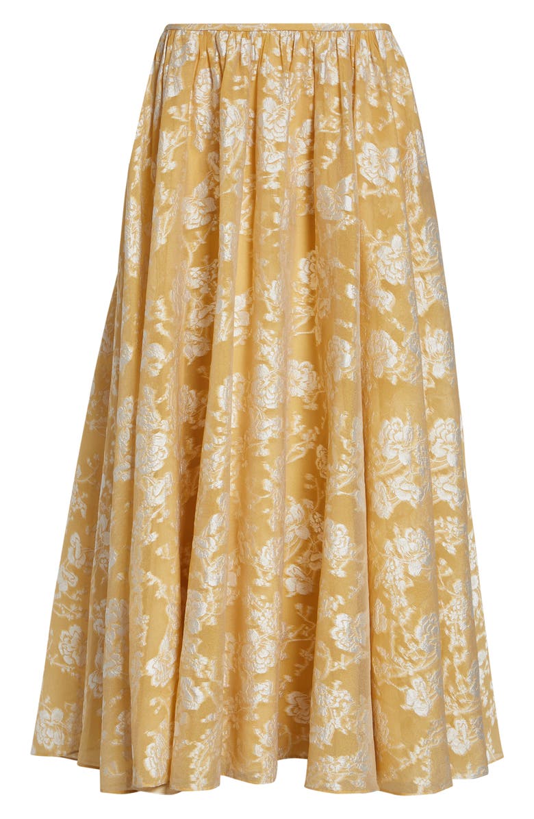 Cinq à Sept Ruth Floral Jacquard Skirt, Alternate, color, Ochre Muse/ White