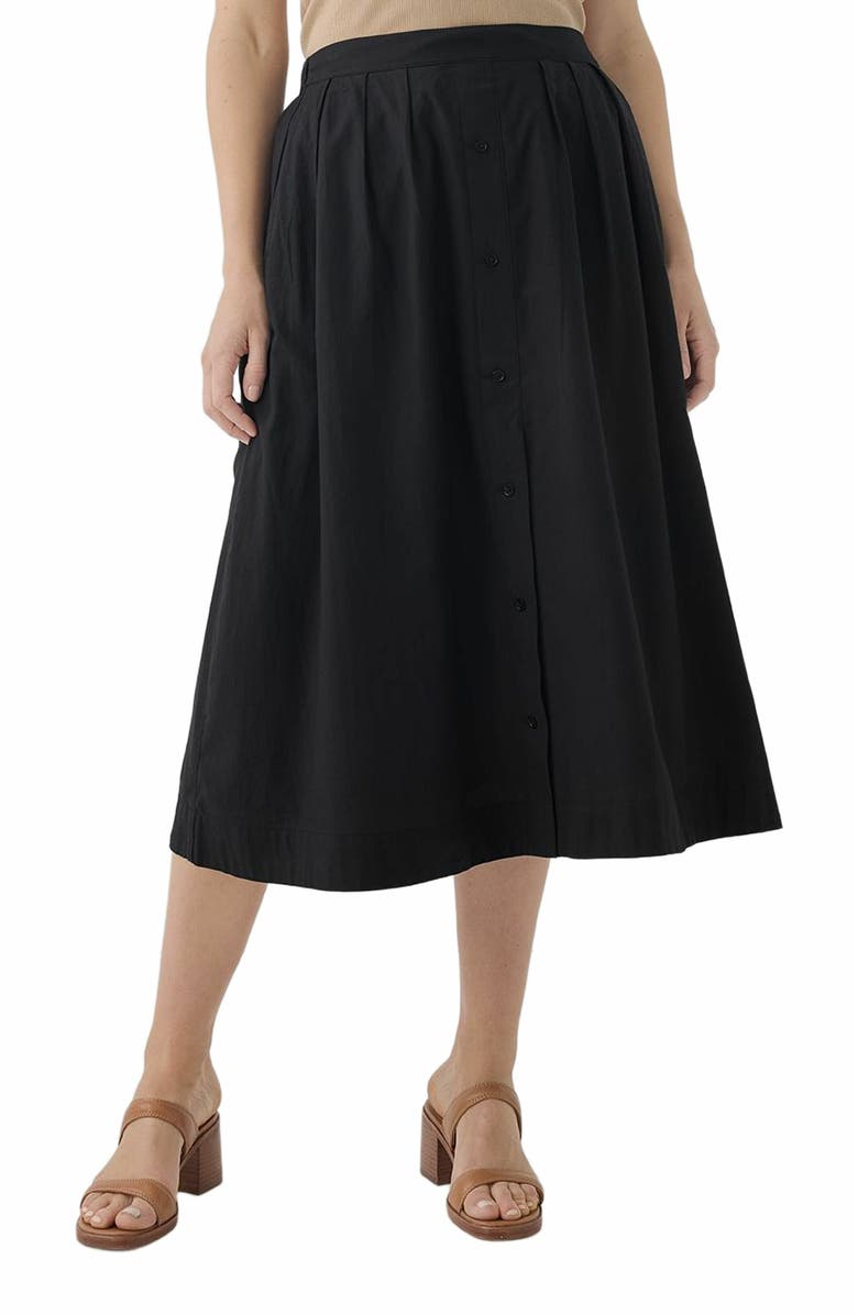 Pact Organic Cotton Sunset Lightweight Cotton Button Skirt, Alternate, color, 