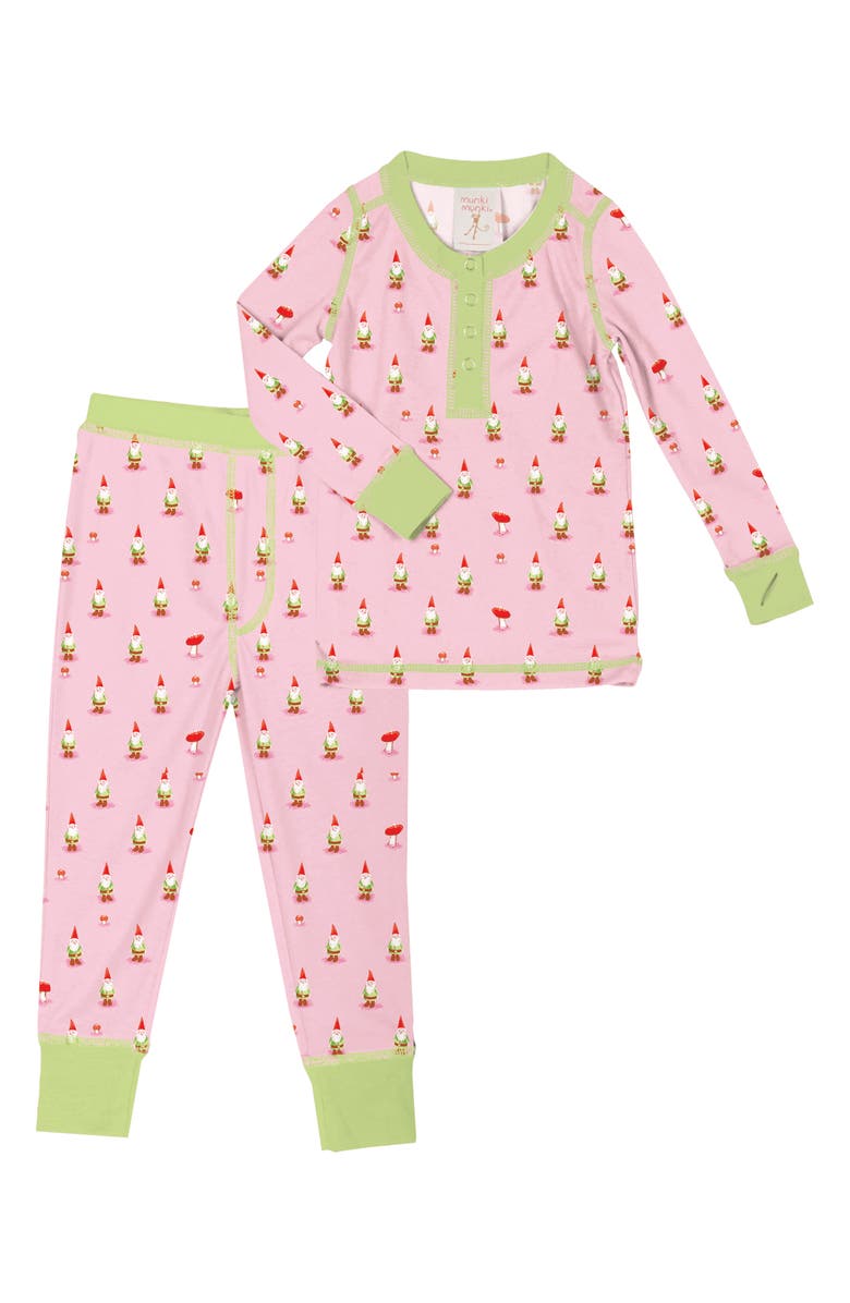 Munki Munki Gnomes Fitted Two-Piece Pajamas, Main, color,