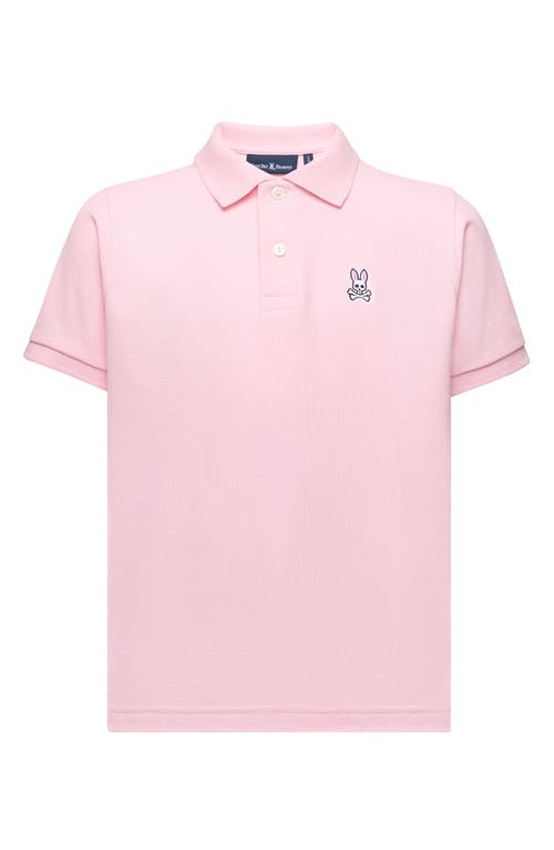 Psycho Bunny Unisex Classic Pique Polo - Little Kid, Big Kid In Romance Rose
