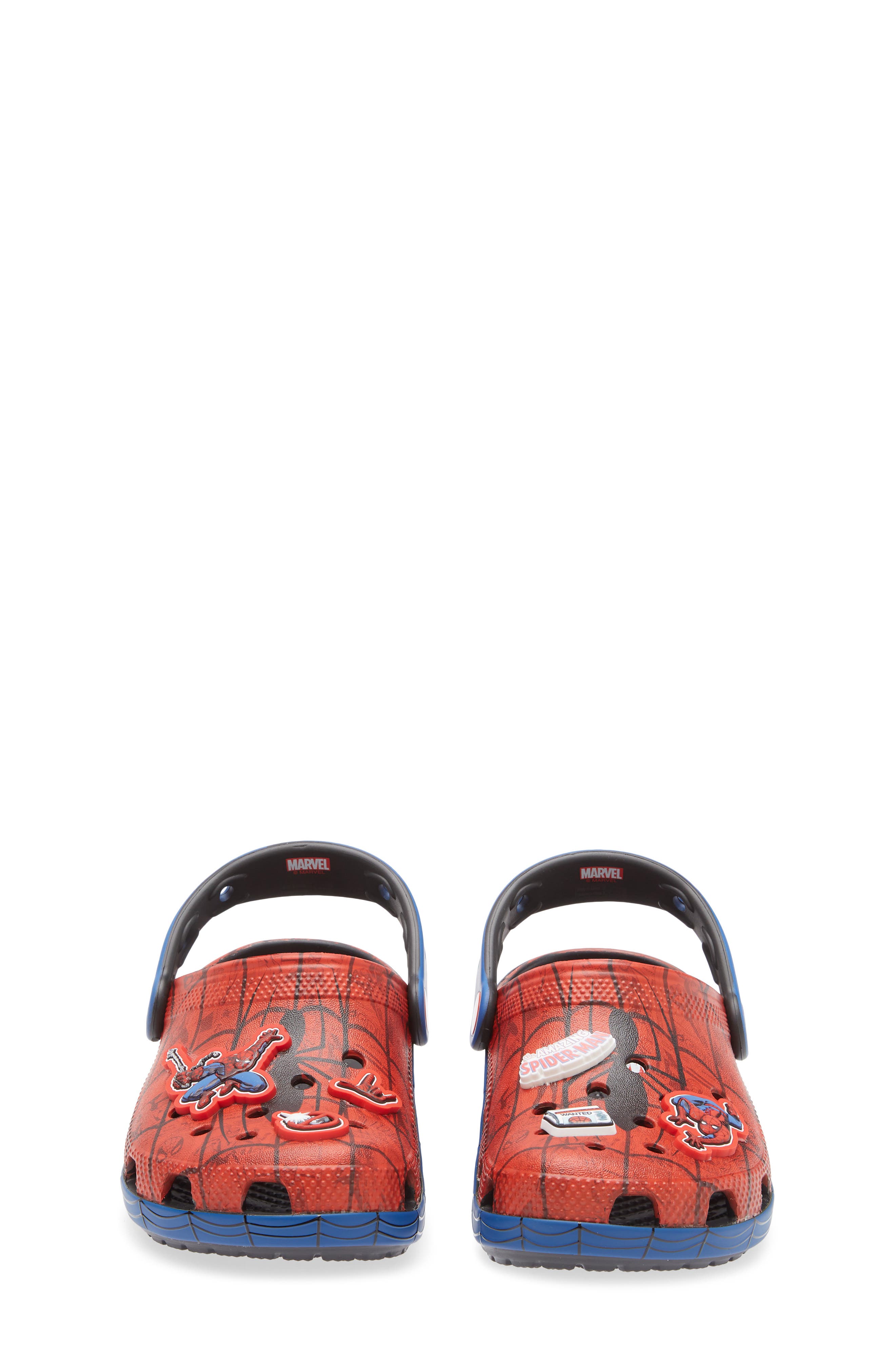 CROCS Kids' Spiderman Web Classic Clog, Alternate, color, Red Multi