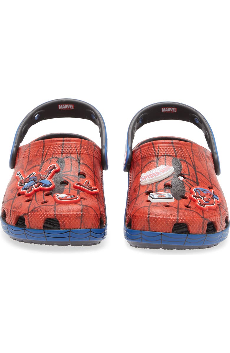CROCS Kids' Spiderman Web Classic Clog, Alternate, color, Red Multi