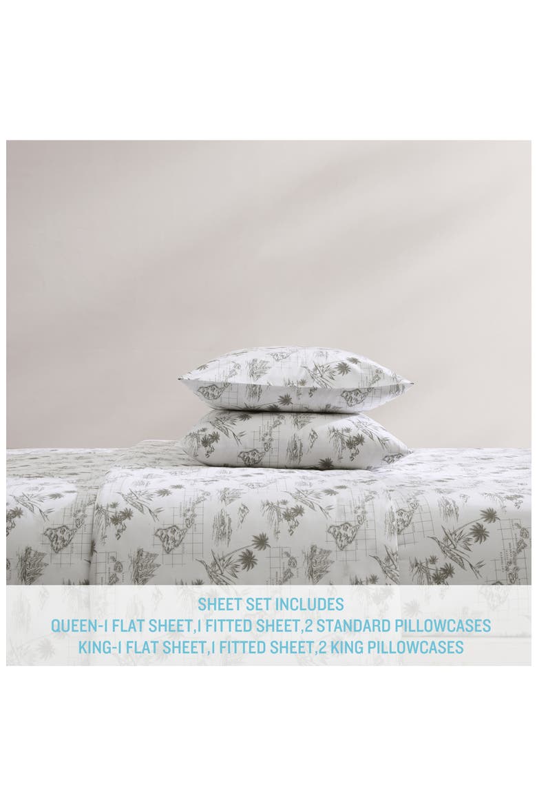 Vintage Map Sheet Set - Queen, Alternate, color, BAHAMA BROWN
