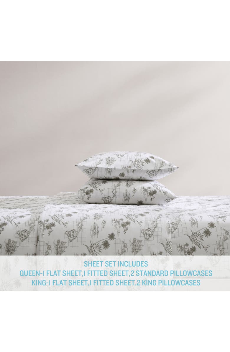 Tommy Bahama Vintage Map Sheet Set - Queen, Alternate, color, Bahama Brown