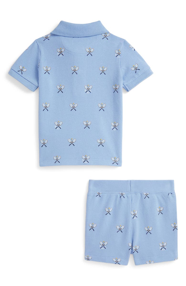 Ralph Lauren Tennis Print Polo & Shorts Set, Alternate, color, 