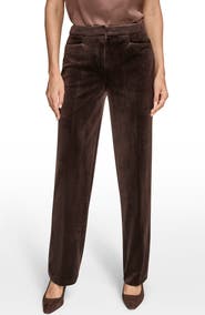 Donna Karan New York Velvet Straight Leg Pants