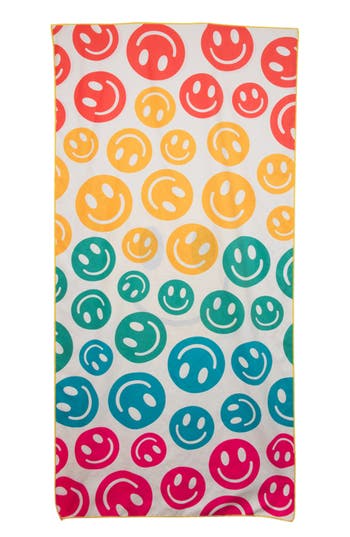 Katydid Happy Face Quick Dry Beach Towel