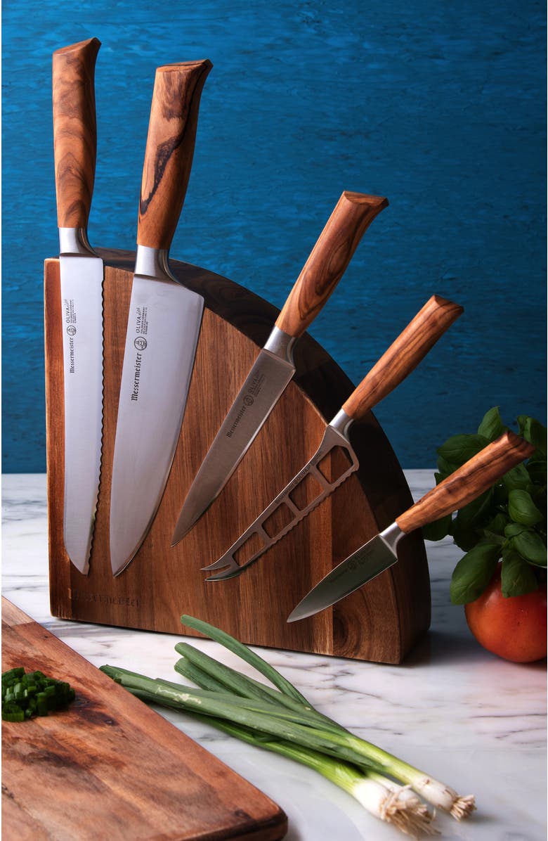 Messermeister Oliva Elite 6 Piece Magnet Knife Block Set, Alternate, color, Oliva