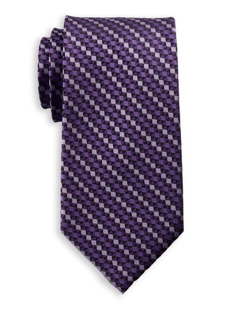 Big & Tall Optical Geometric Tie