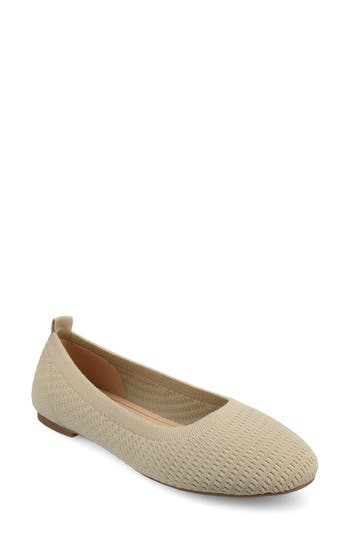 Shop Journee Collection Tru Comfort Foam Maryann Flat In Taupe