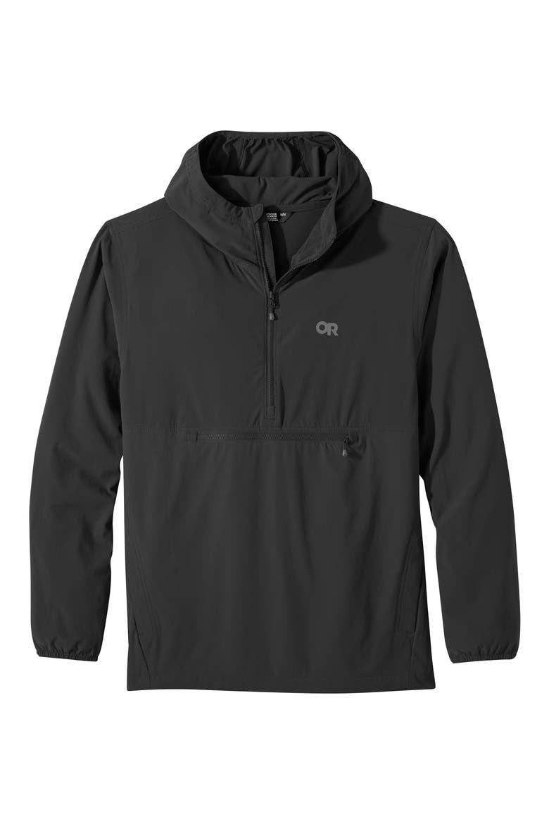 Ferrosi Water Resistant Anorak, Main, color, BLACK